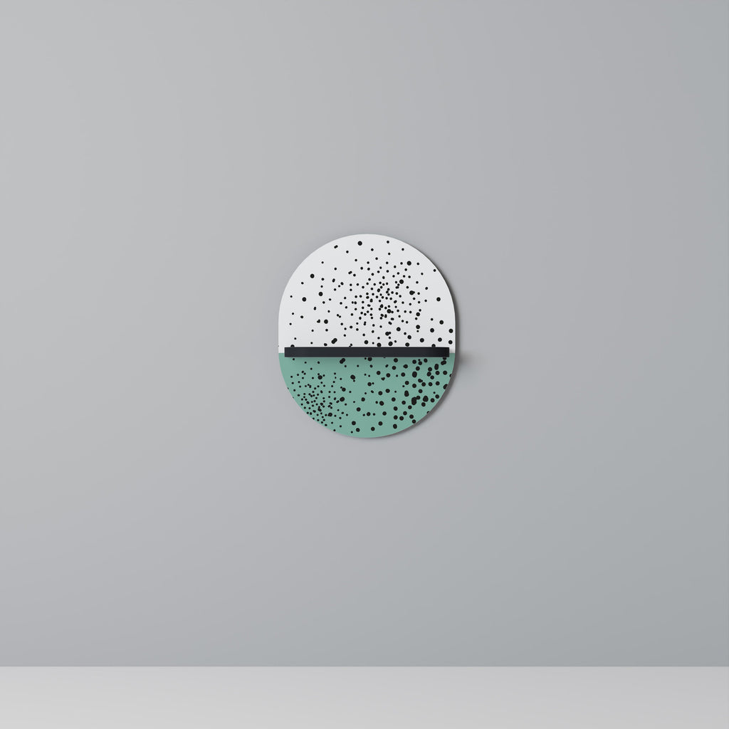 DOTTED DELIGHTS Ovales Kunstregal in Schwarz