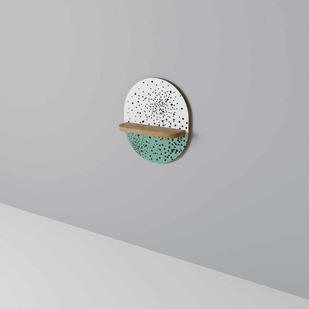 DOTTED DELIGHTS Ovales Kunstregal in Eichenoptik