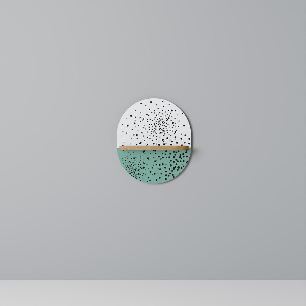 DOTTED DELIGHTS Ovales Kunstregal in Eichenoptik