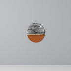 RADIANT ZEBRA Ovales Kunstregal in Eiche-Optik