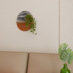 RADIANT ZEBRA Ovales Kunstregal in Eiche-Optik