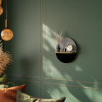 DUSK VIBRATION Ovales Kunstregal in Eiche-Optik