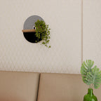 DUSK VIBRATION Ovales Kunstregal in Eiche-Optik