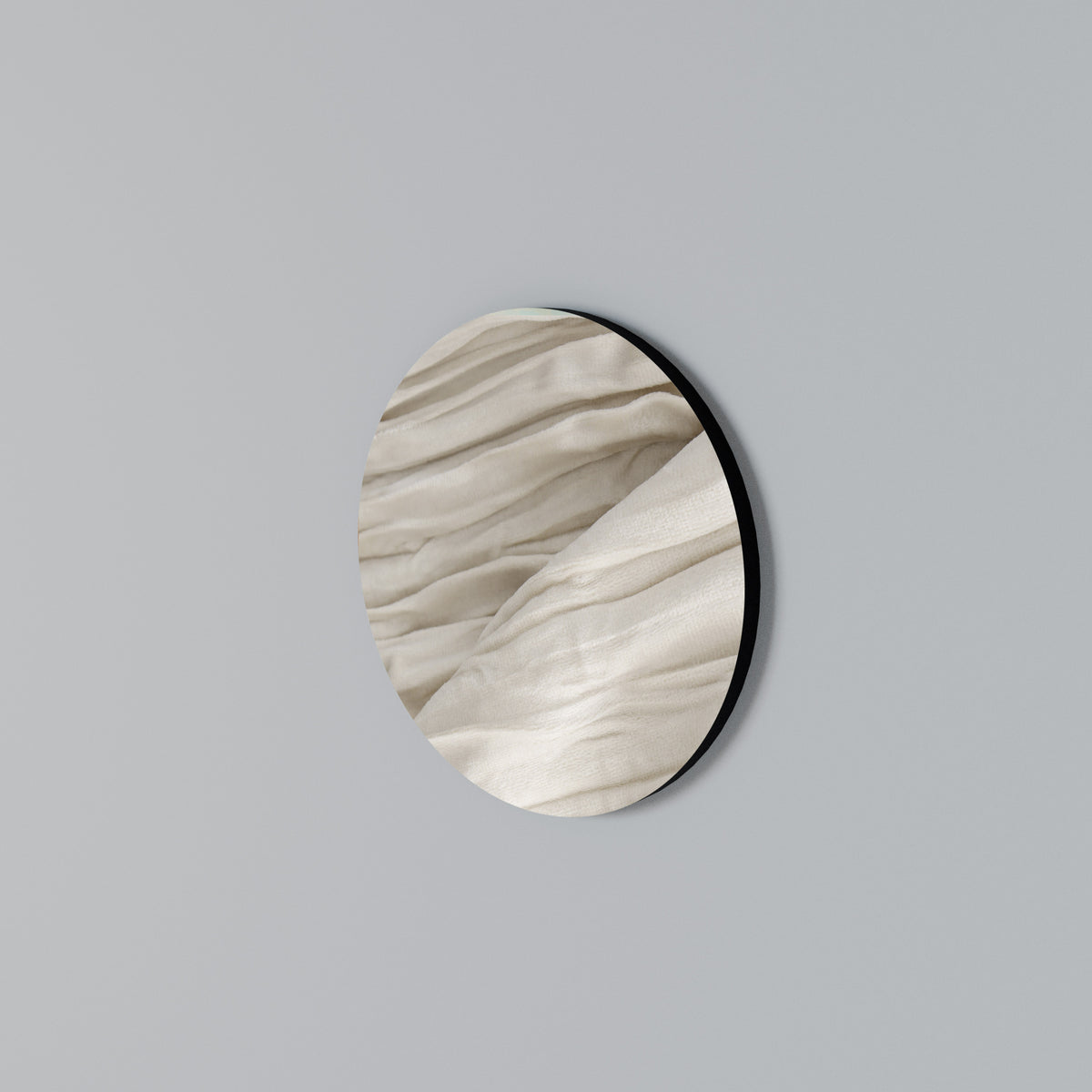 SERENE FOLDS Rundes Wandbild
