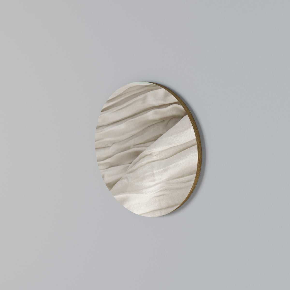 SERENE FOLDS Rundes Wandbild
