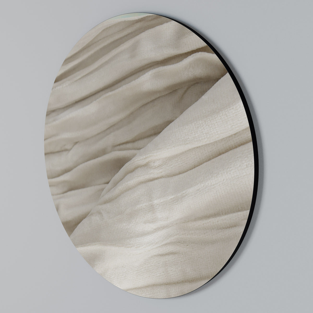 SERENE FOLDS Rundes Wandbild
