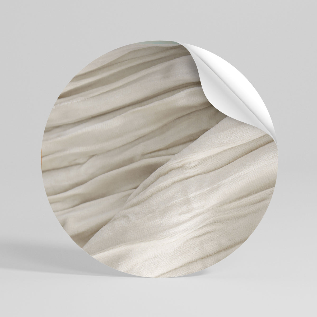 SERENE FOLDS Runder Wandsticker zum Abziehen und Aufkleben
