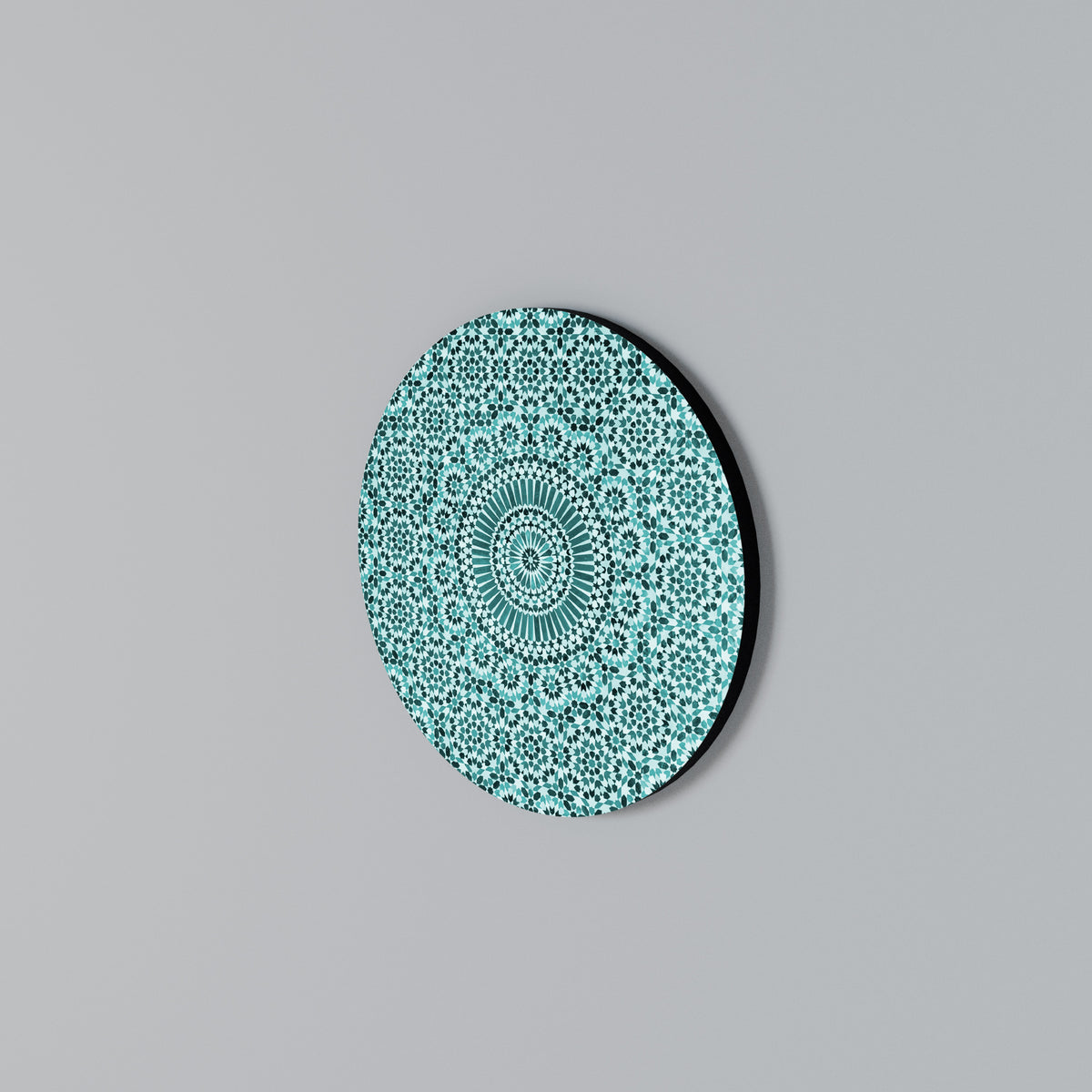MOROCCAN TURQUOISE Rundes Wandbild