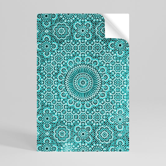 MOROCCAN TURQUOISE Selbstklebendes Poster - Hochformat