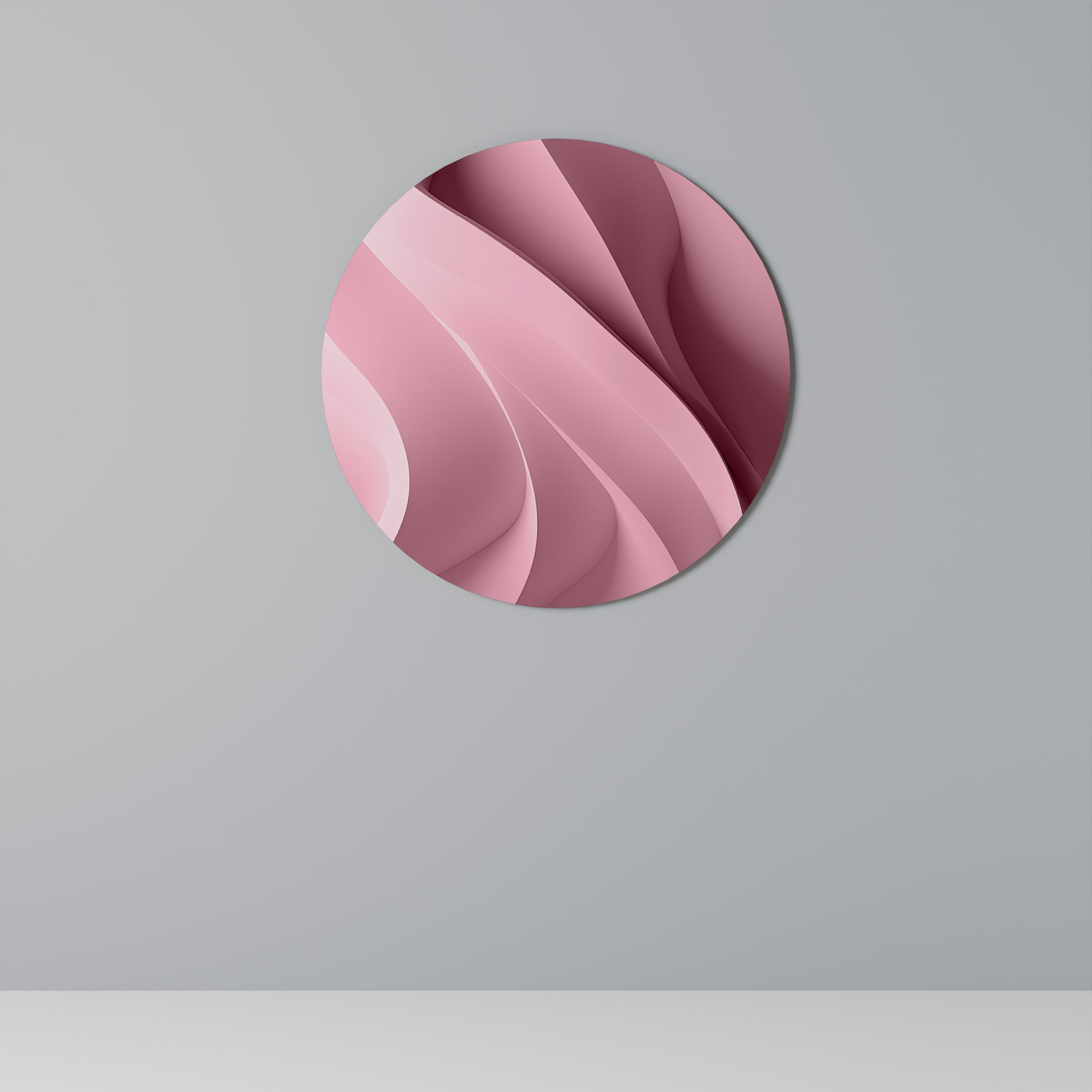 THINKING PINK Runde Wandkunst