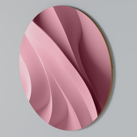 THINKING PINK Rundes Wandbild