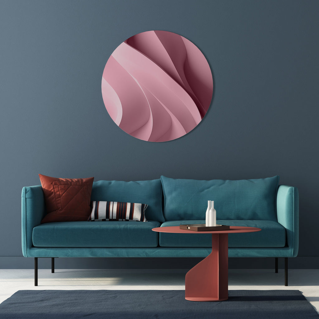 THINKING PINK Runde Wandkunst
