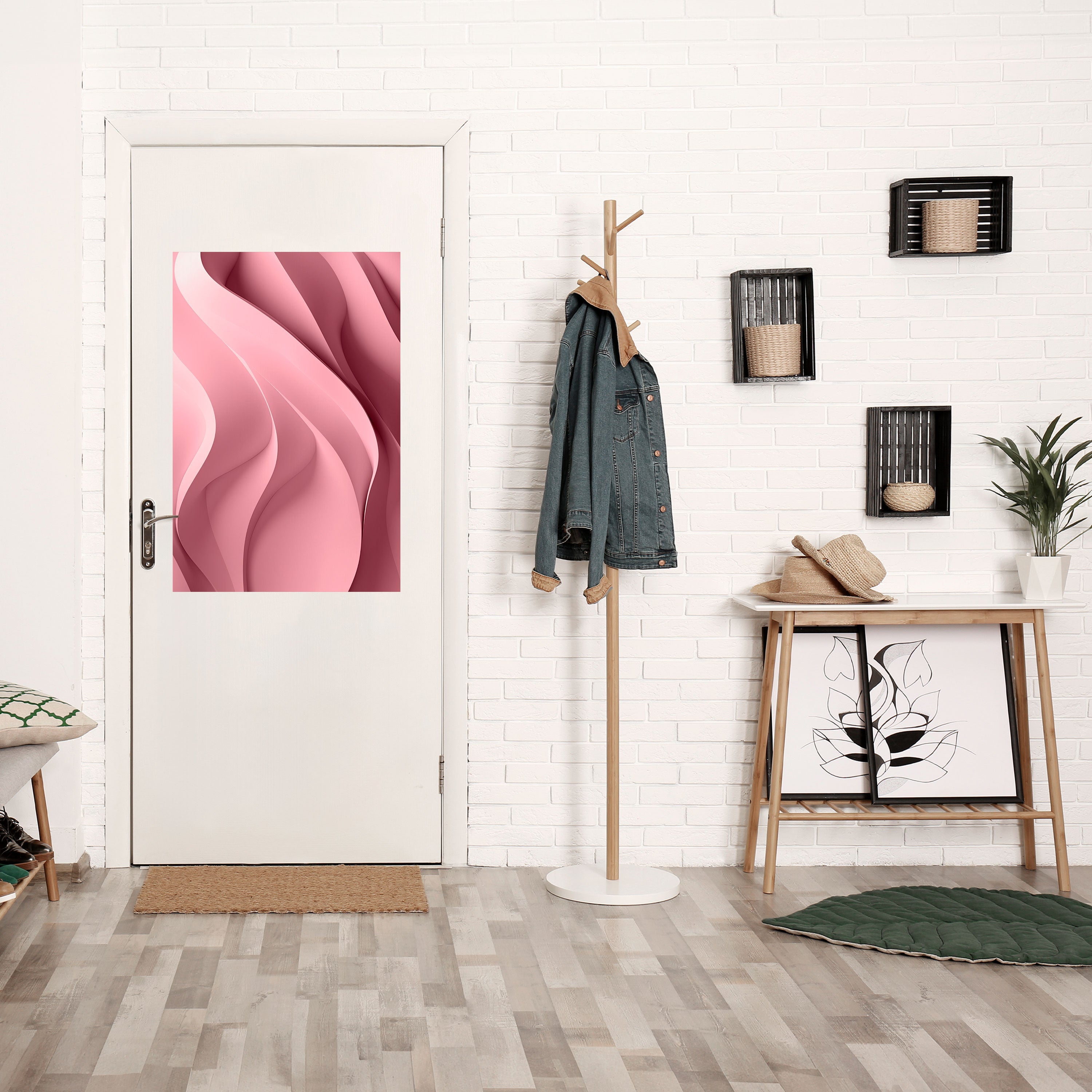 THINKING PINK Vertikales Poster zum Abziehen und Aufkleben