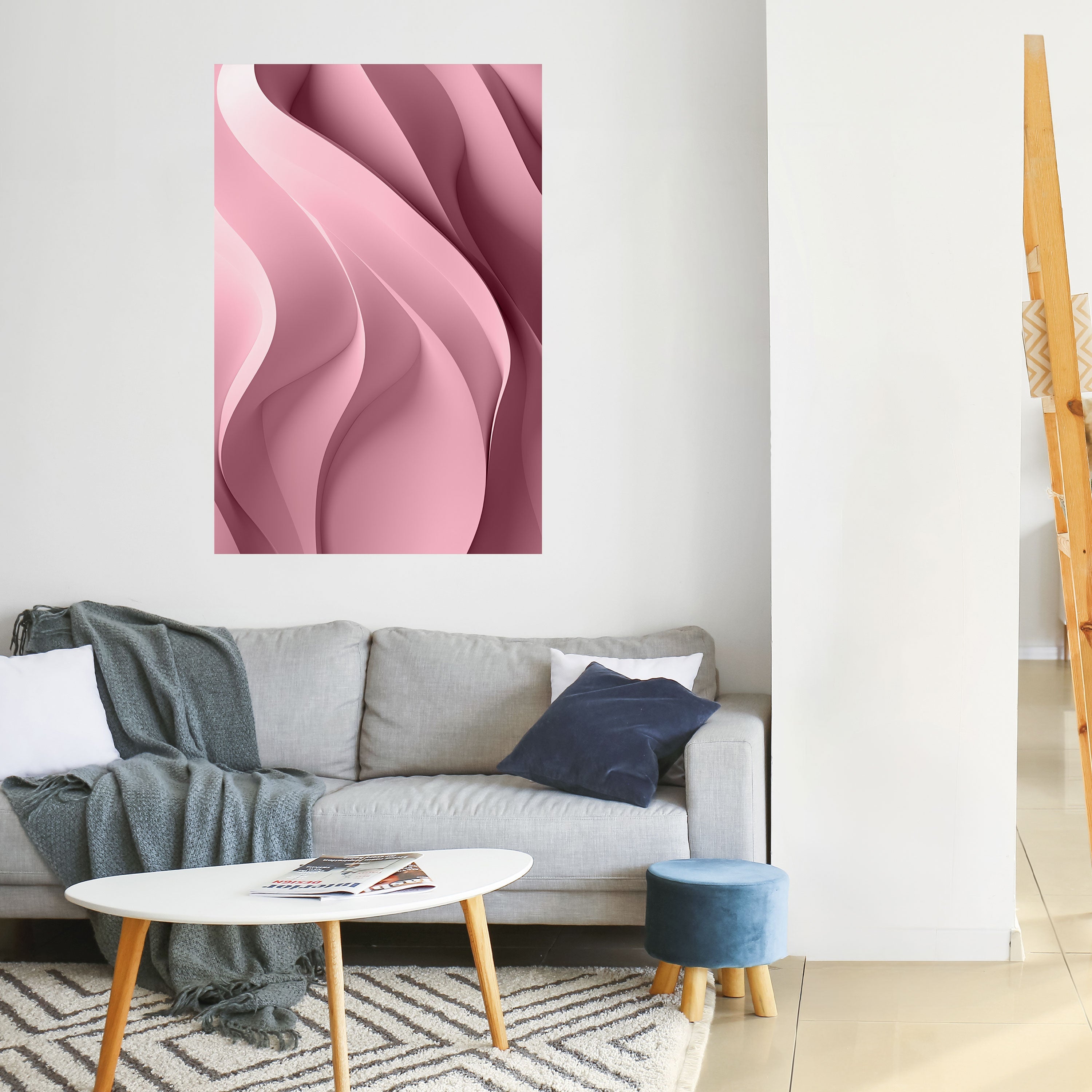 THINKING PINK Vertikales Poster zum Abziehen und Aufkleben
