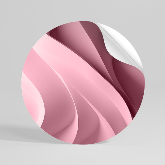 THINKING PINK Runder Wandsticker zum Abziehen und Aufkleben
