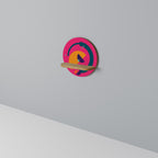 VIVID VISIONARY Rundes Kunstregal in Eiche-Optik