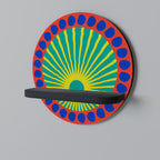 SHIMMER SPECTRUM Rundes Kunstregal in Schwarz