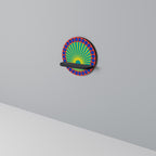 SHIMMER SPECTRUM Rundes Kunstregal in Schwarz