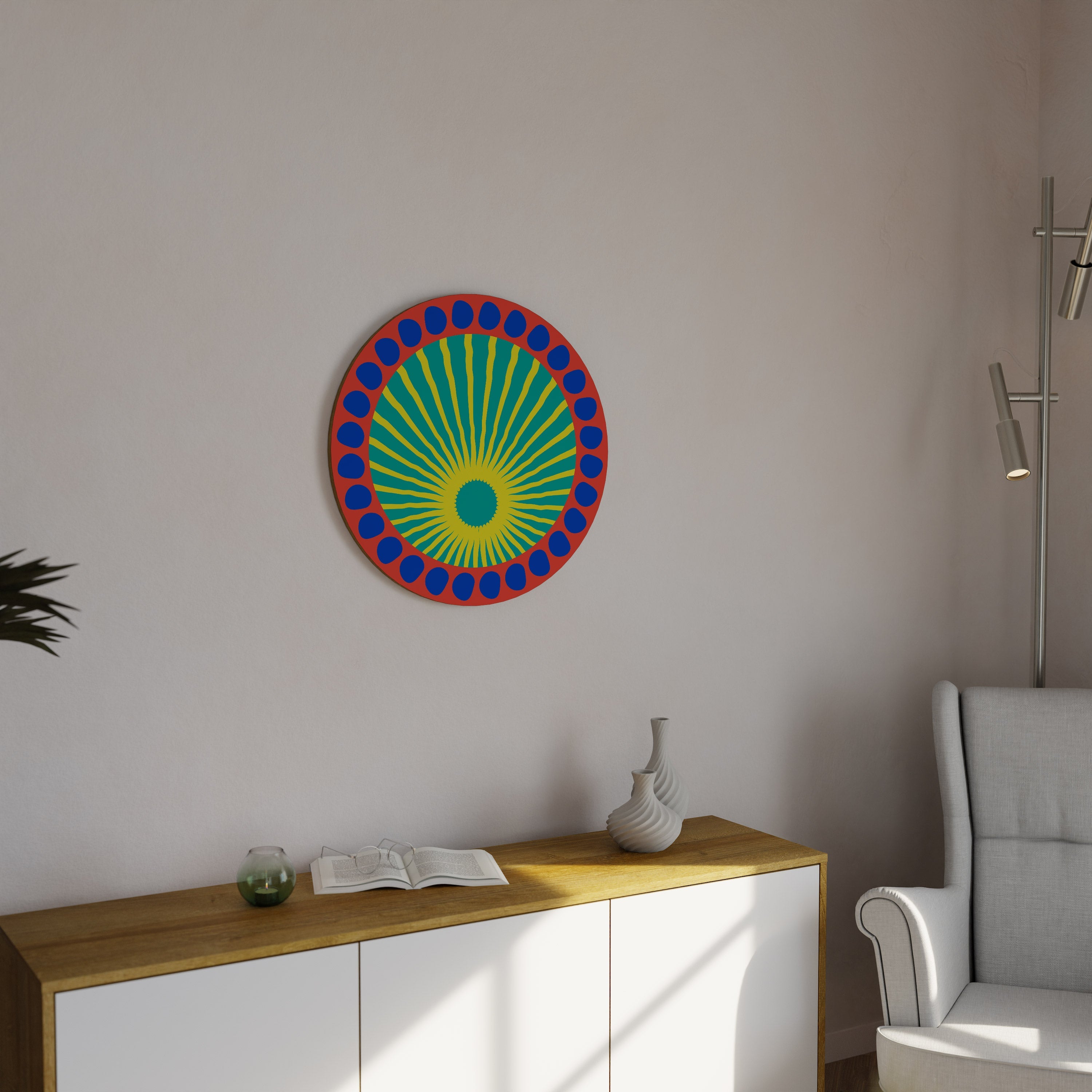 SHIMMER SPECTRUM Runde Wandkunst