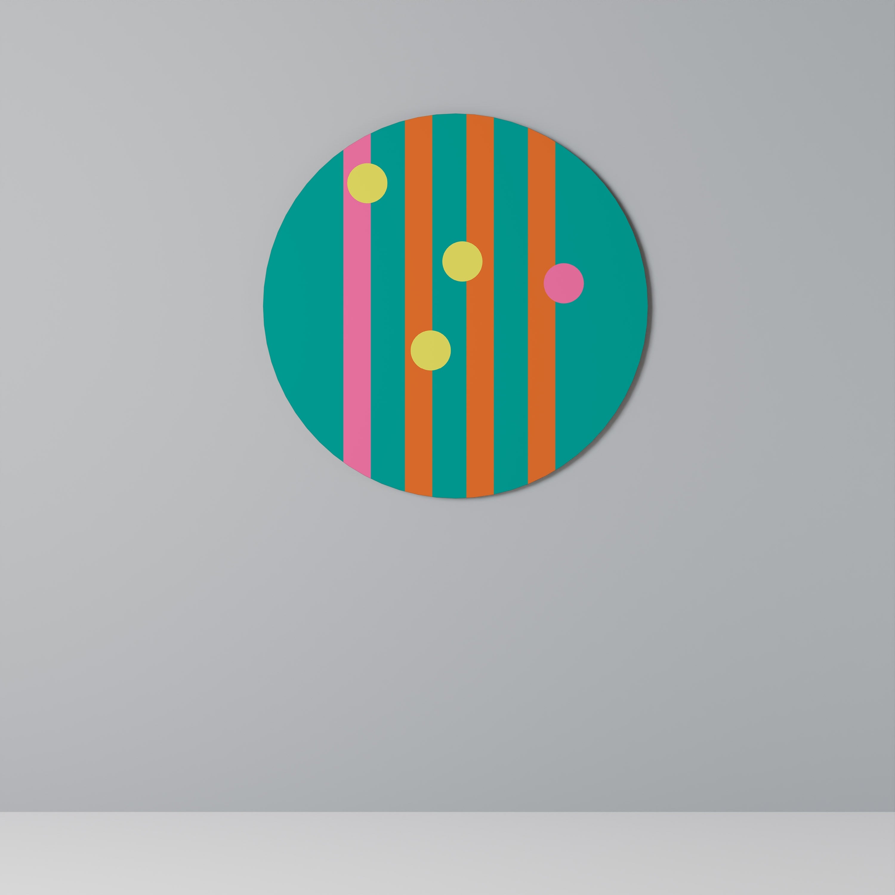 Irgendwo dazwischen, runde Wandkunst