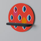 SYNCHRO ON FIRE Rundes Kunstregal in Schwarz