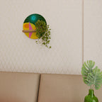 RADIANT RAY Rundes Kunstregal in Eiche-Optik