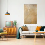 GOLDEN WAVES UNFOLD Selbstklebendes Poster - Hochformat