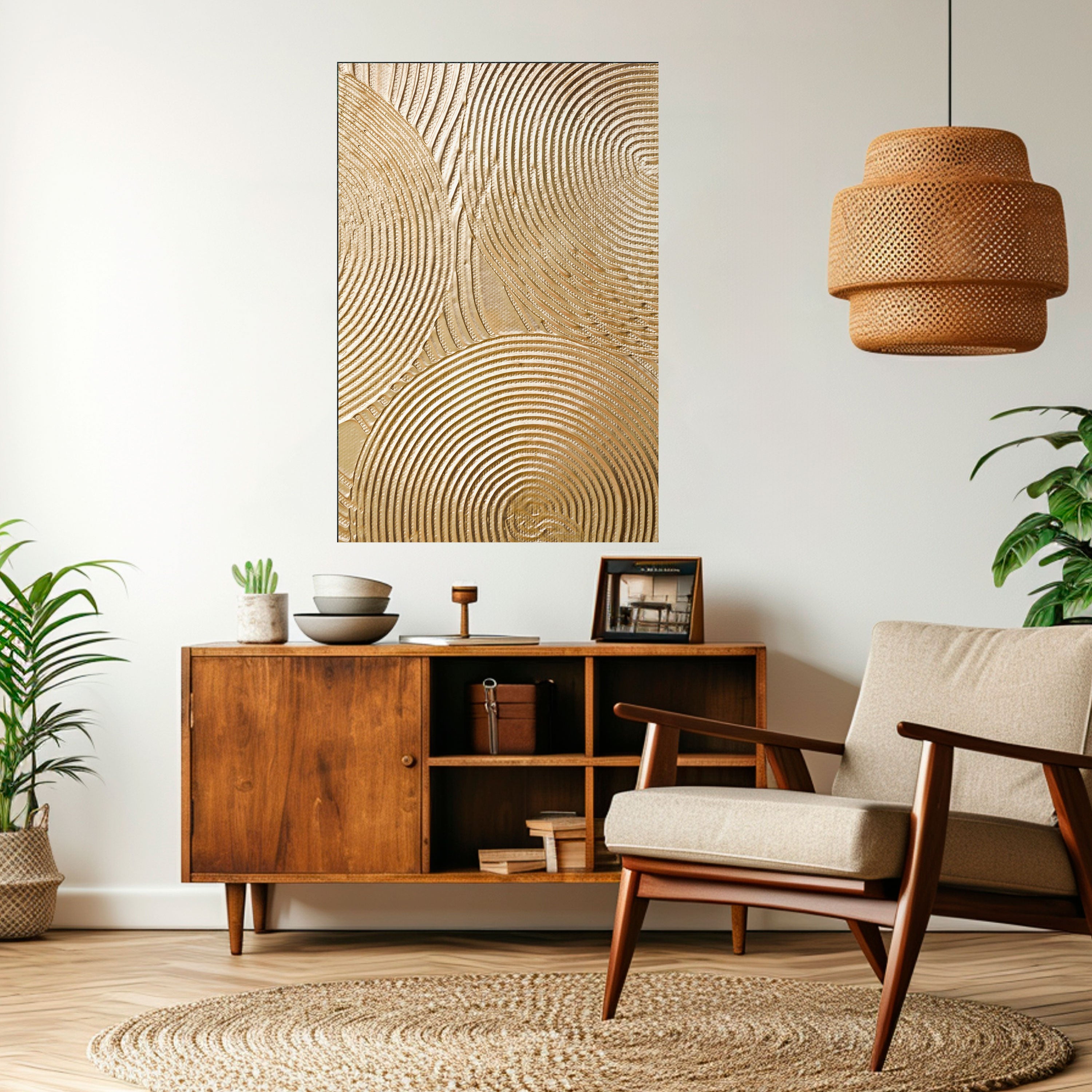 GOLDEN WAVES UNFOLD Vertikales Poster zum Abziehen und Aufkleben