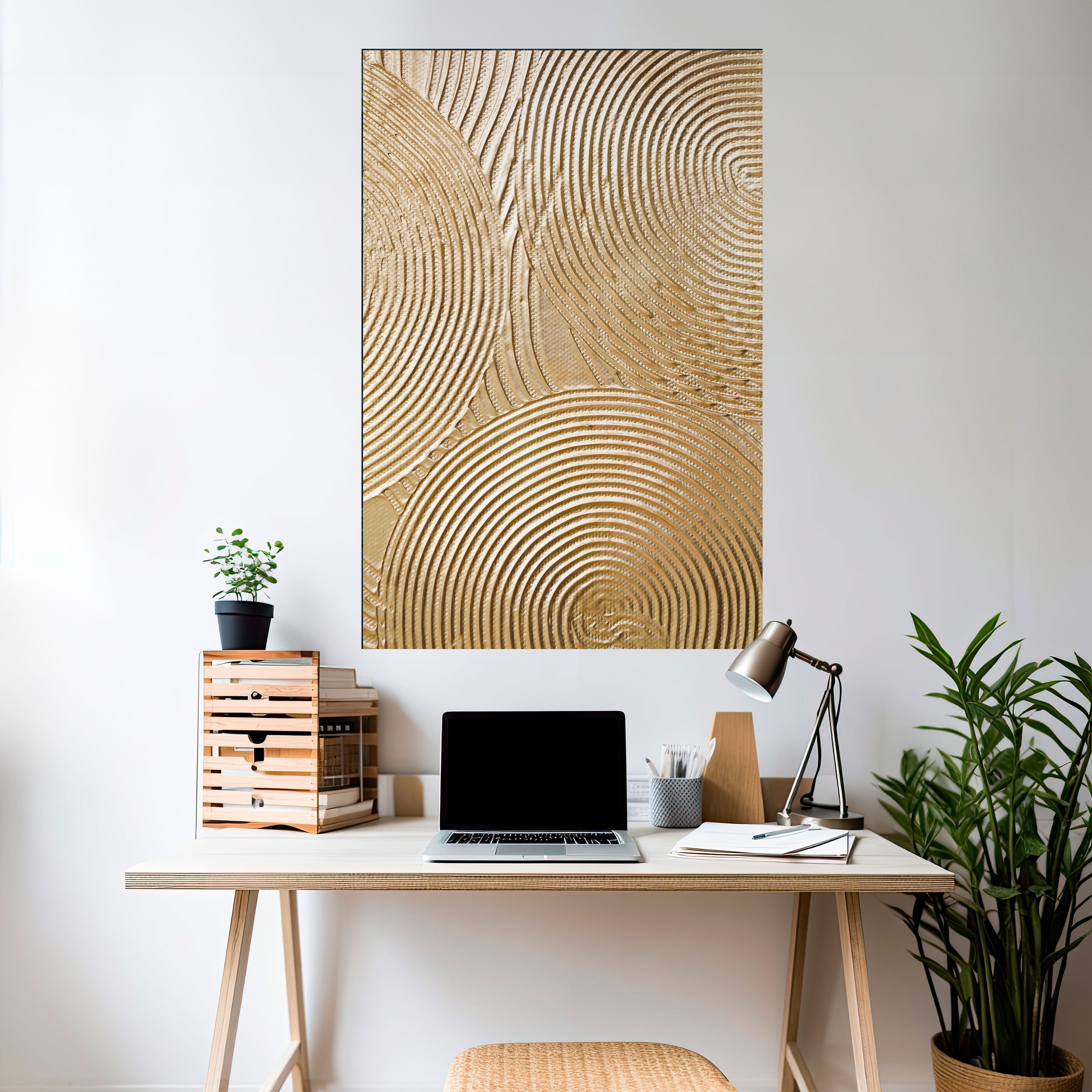 GOLDEN WAVES UNFOLD Vertikales Poster zum Abziehen und Aufkleben