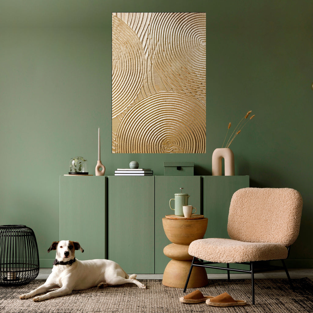 GOLDEN WAVES UNFOLD Vertikales Poster zum Abziehen und Aufkleben