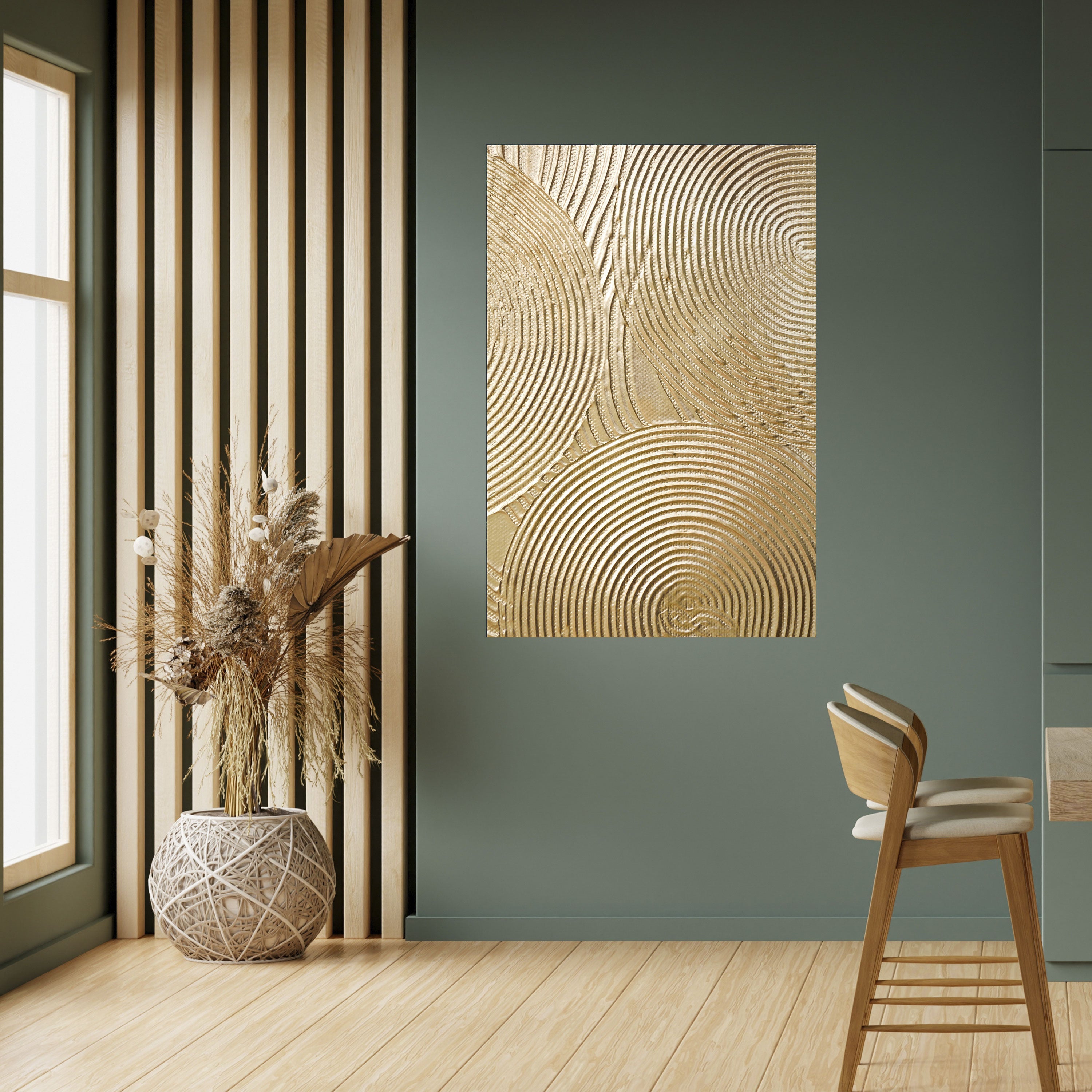 GOLDEN WAVES UNFOLD Vertikales Poster zum Abziehen und Aufkleben