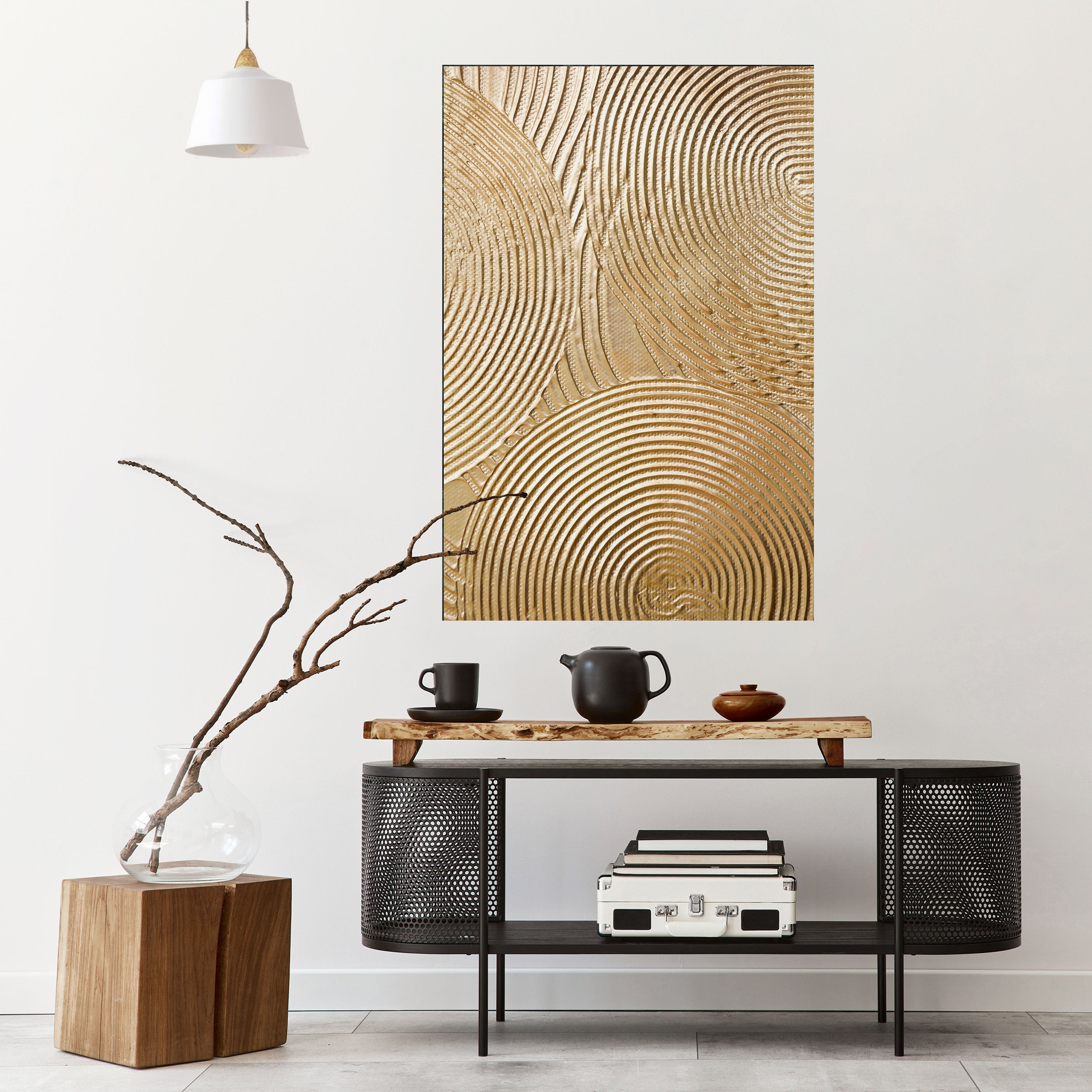 GOLDEN WAVES UNFOLD Vertikales Poster zum Abziehen und Aufkleben