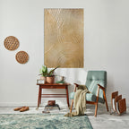 GOLDEN WAVES UNFOLD Selbstklebendes Poster - Hochformat