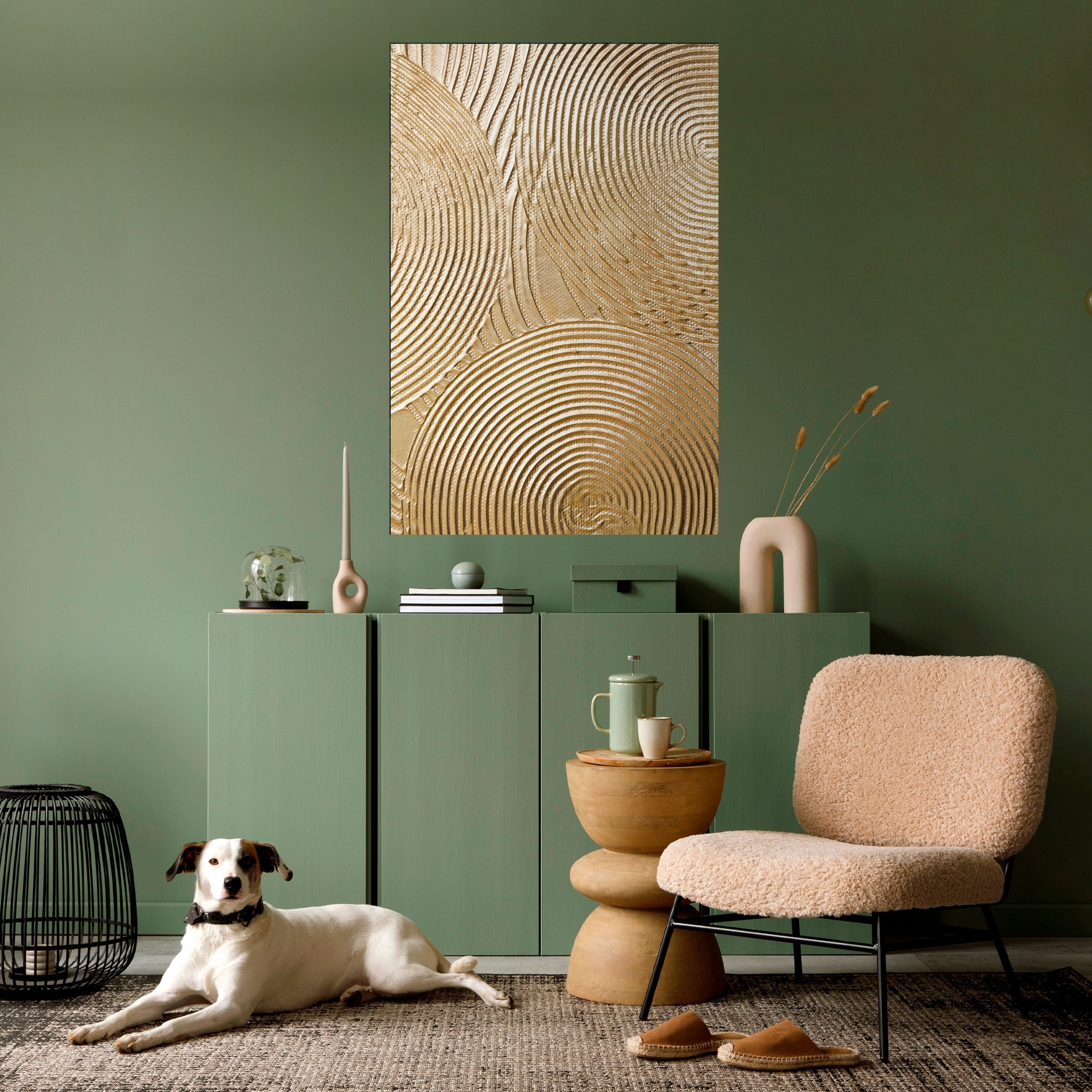GOLDEN WAVES UNFOLD Vertikales Poster zum Abziehen und Aufkleben