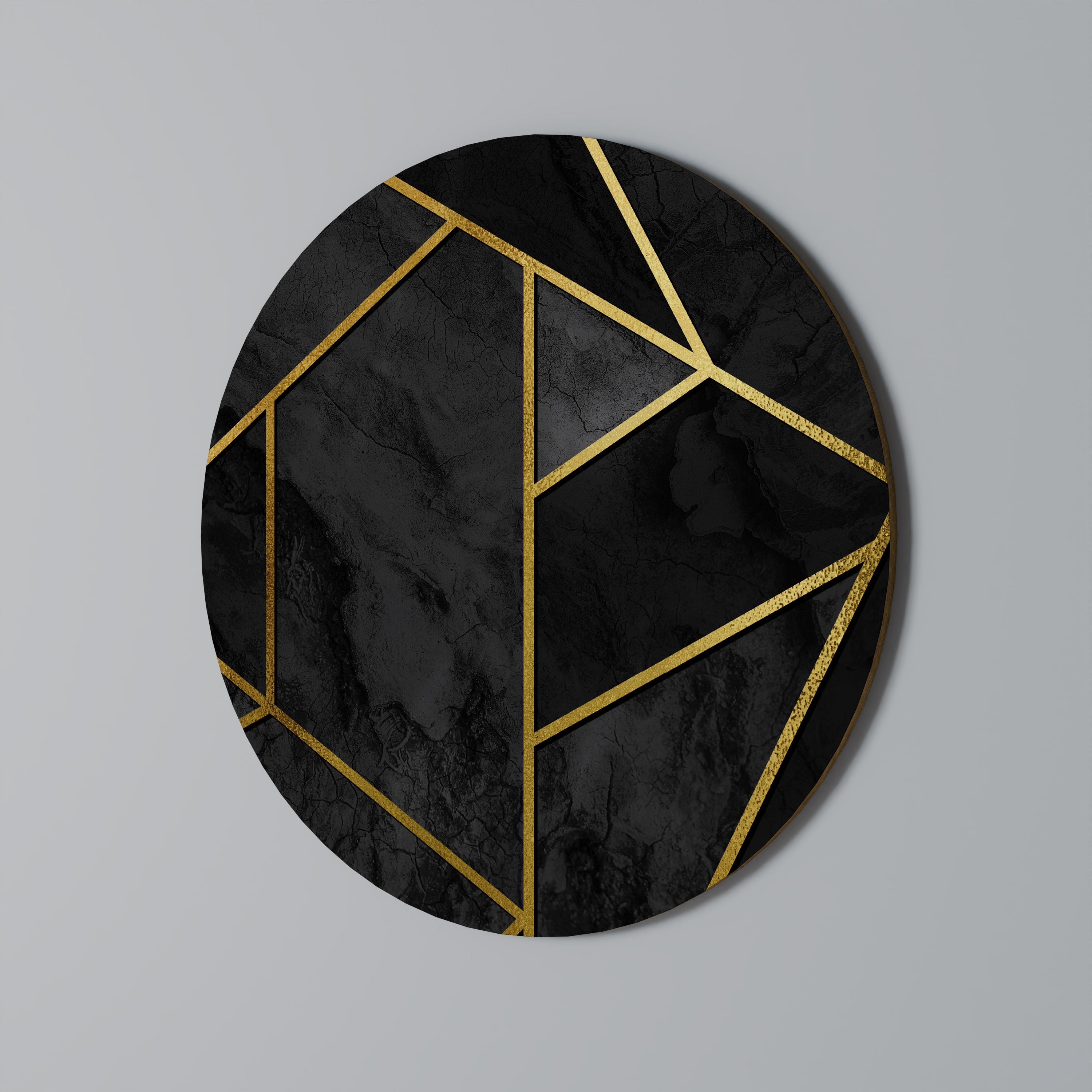 GLITZERNDE GEOMETRISCHE TRÄUME Runde Wandkunst