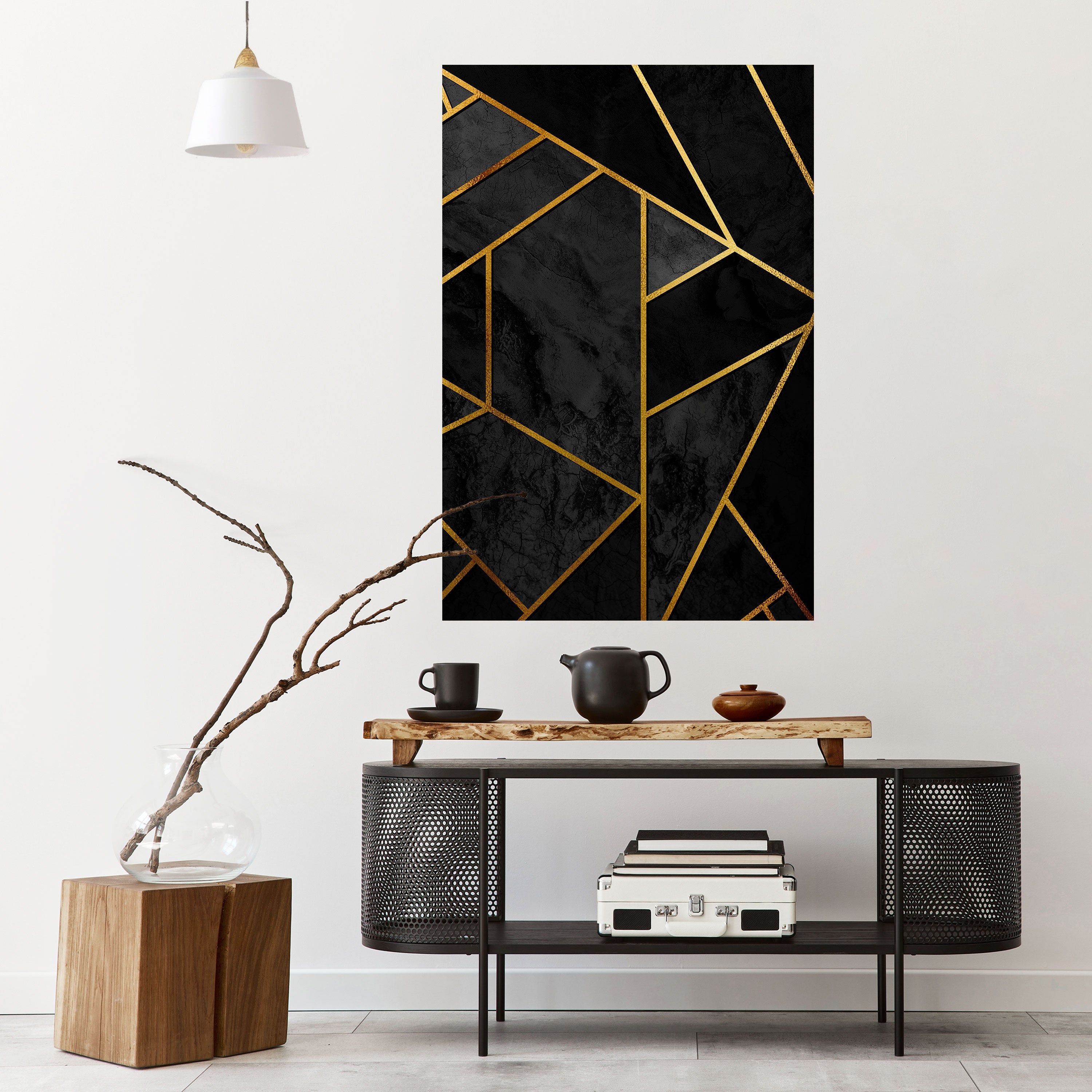 GLITZERNDE GEOMETRISCHE TRÄUME Vertikales Poster zum Abziehen und Aufkleben