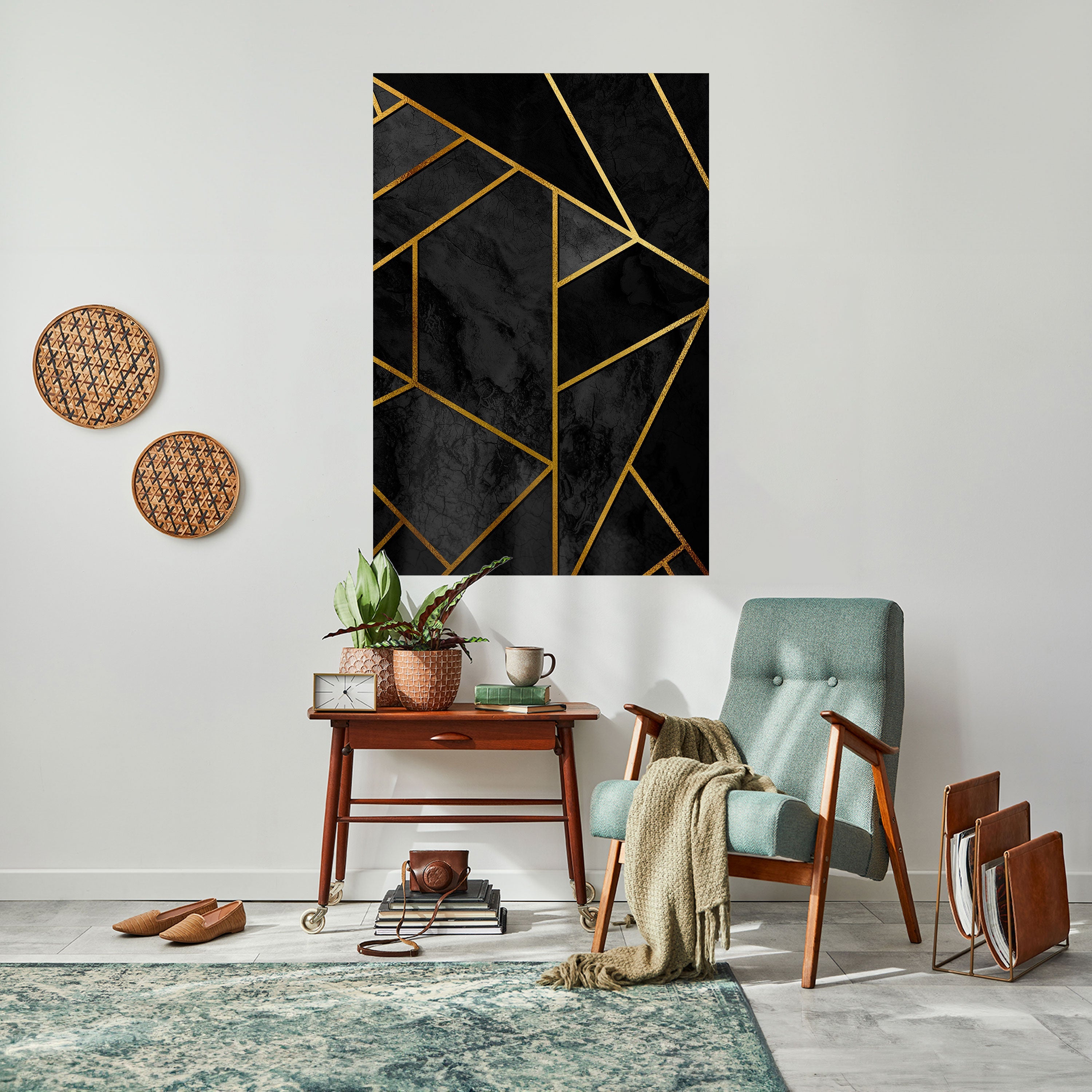 GLITZERNDE GEOMETRISCHE TRÄUME Vertikales Poster zum Abziehen und Aufkleben