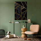 GLINTING GEOMETRIC DREAMS Selbstklebendes Poster - Hochformat