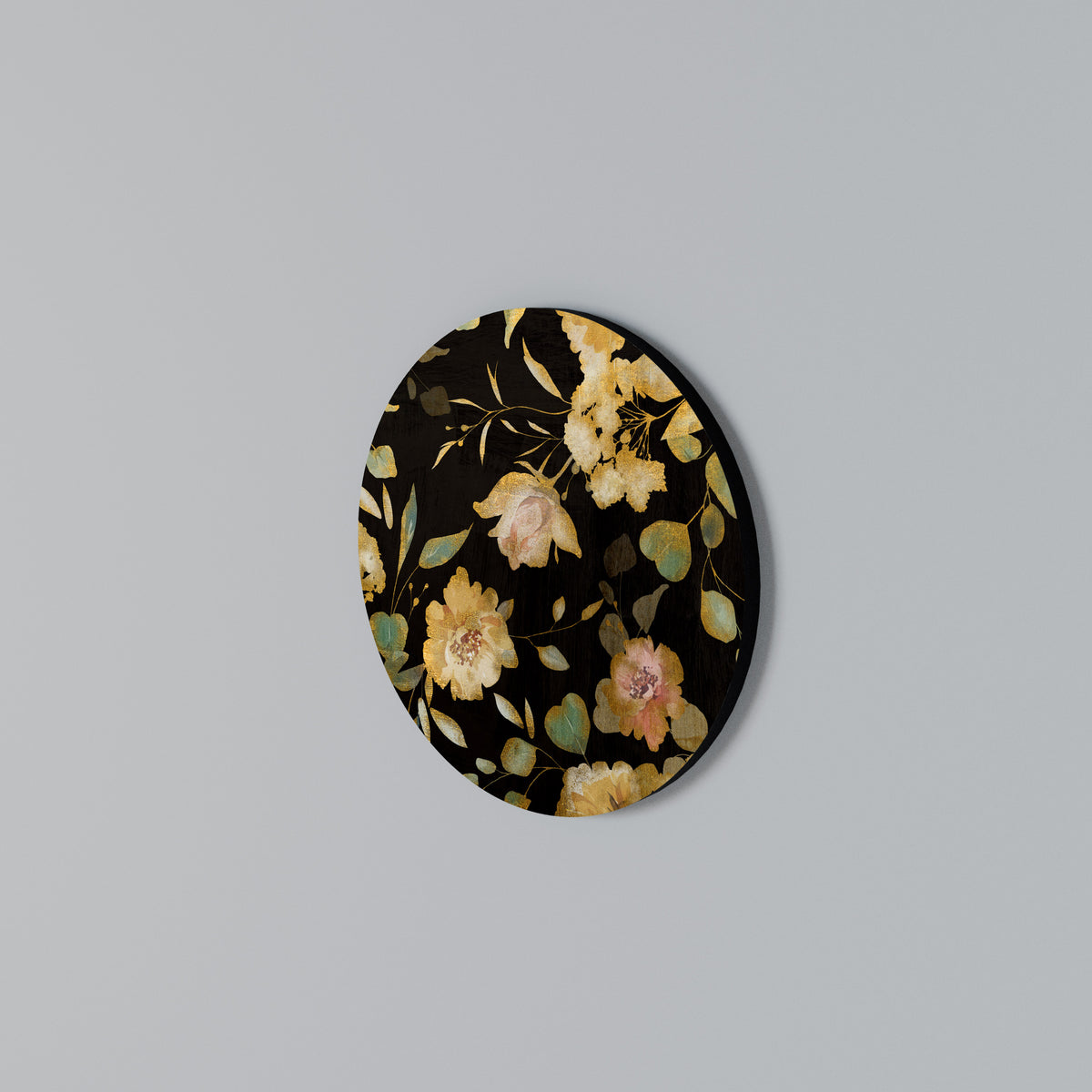 MODEST FLORAL Rundes Wandbild