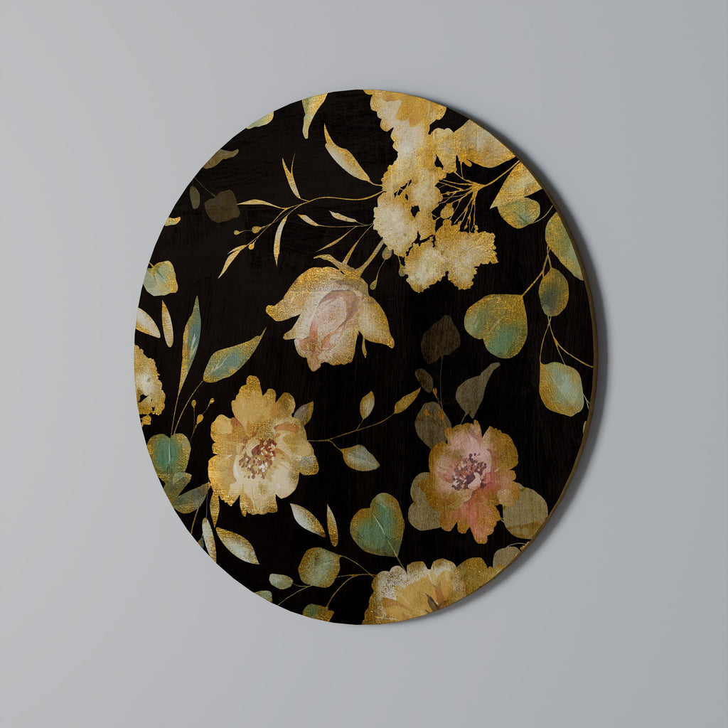 BESCHEIDENE BLUMEN Runde Wandkunst