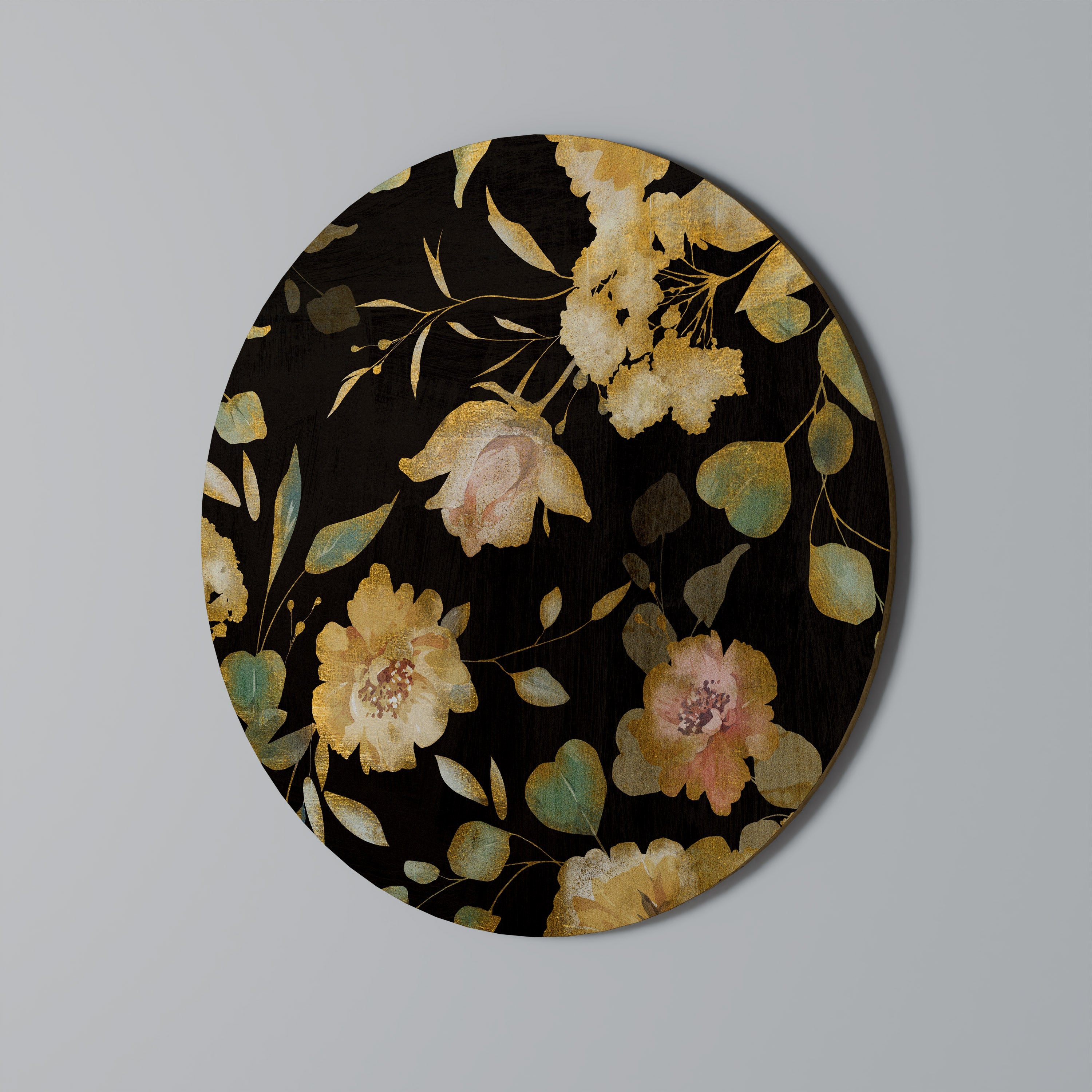 BESCHEIDENE BLUMEN Runde Wandkunst