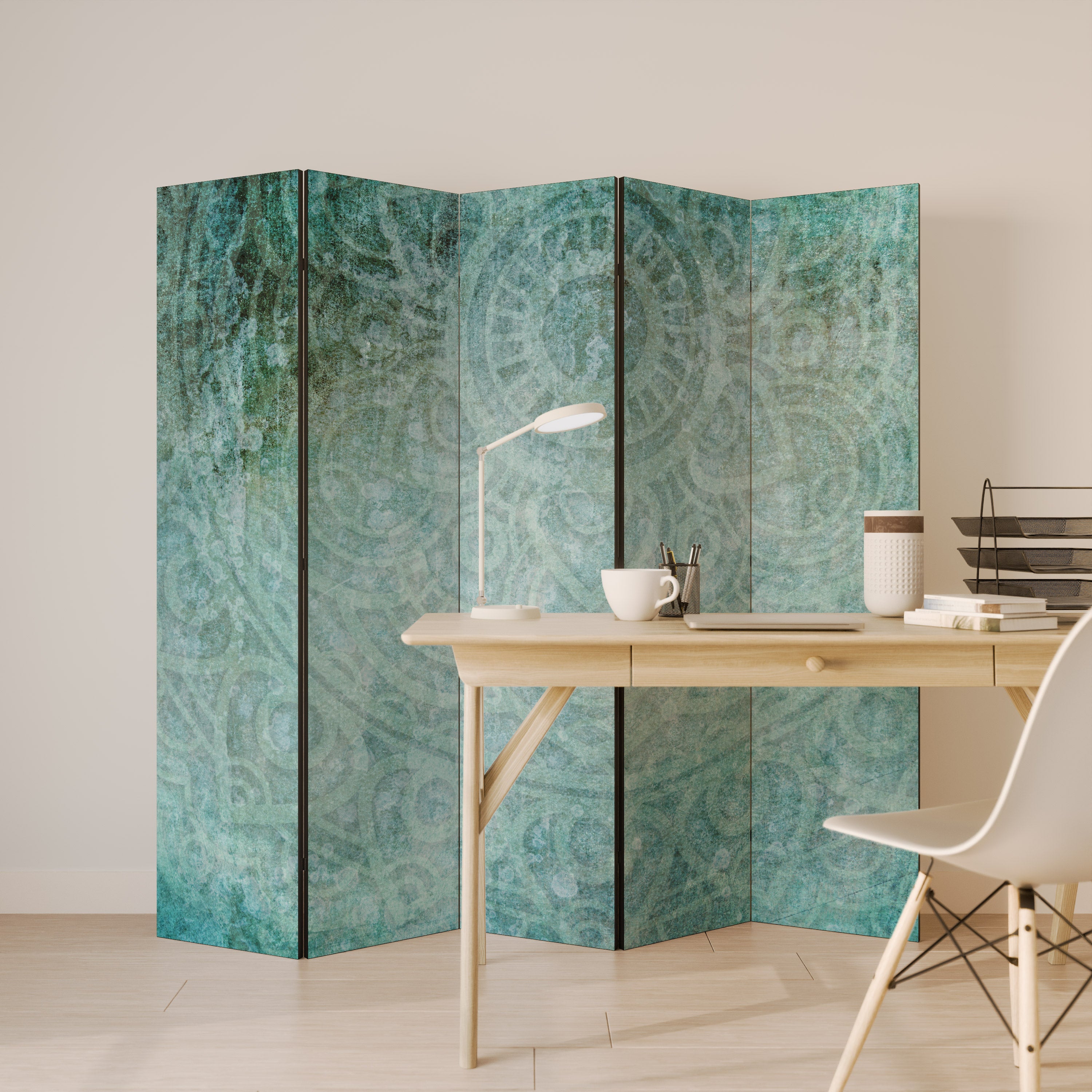 TIMELESS TEXTURAL TIDE 5-Panel Room Divider