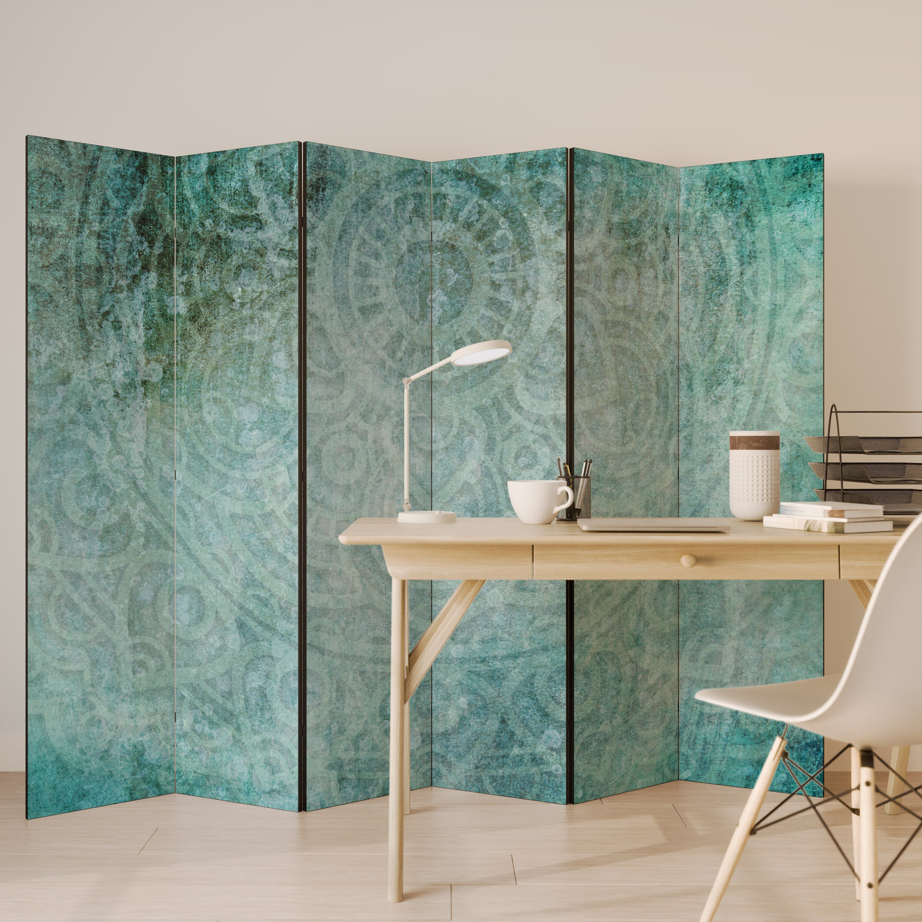 TIMELESS TEXTURAL TIDE Decorative 6-Panel Room Divider