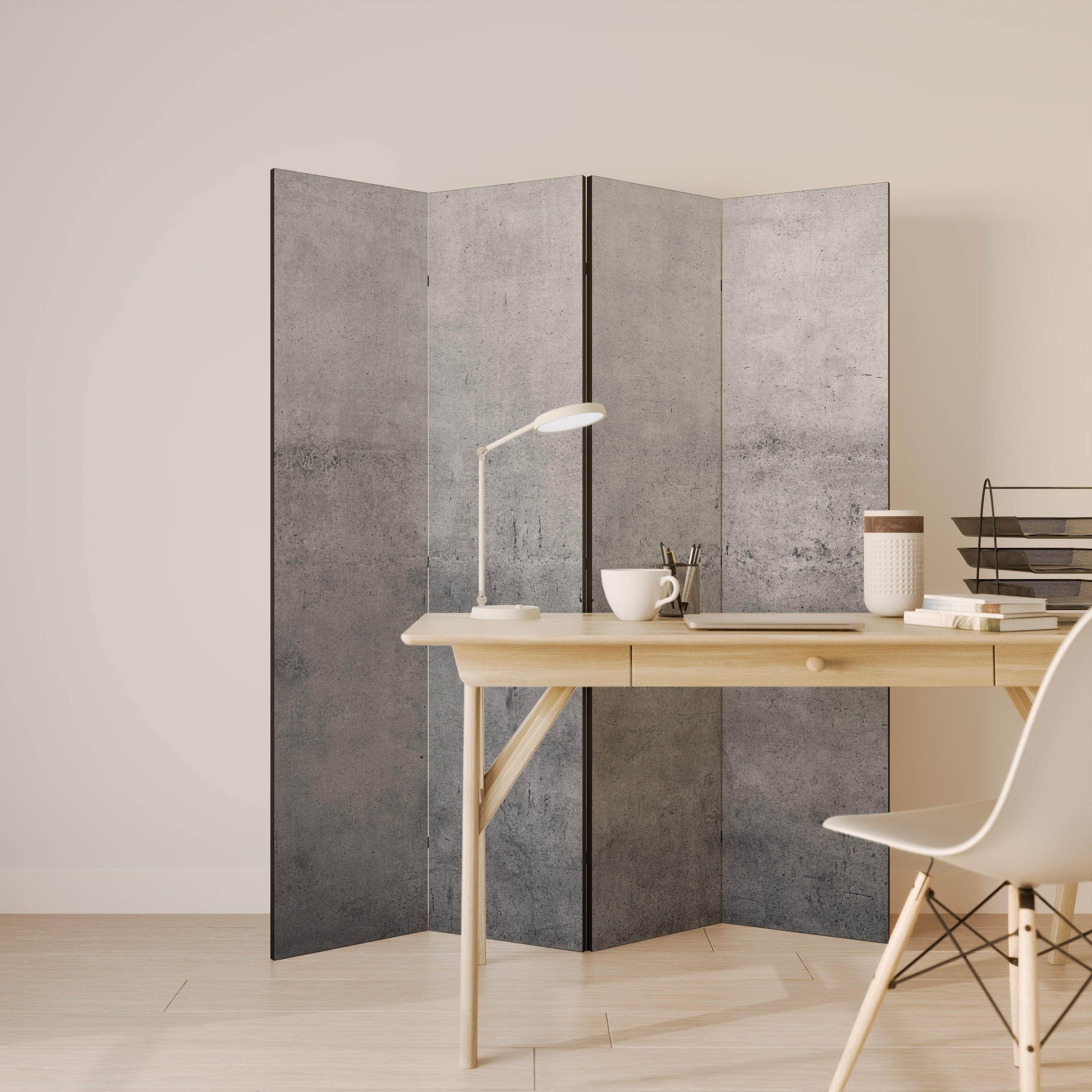 SUBTLE SHADOWS DISPLAY Dekorativer 4-teiliger Raumteiler