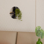 MARBLE OF TOMMORROW Oval Art Shelf In Black Finish