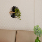 MARBLE OF TOMMORROW Ovales Kunstregal in Eiche-Optik