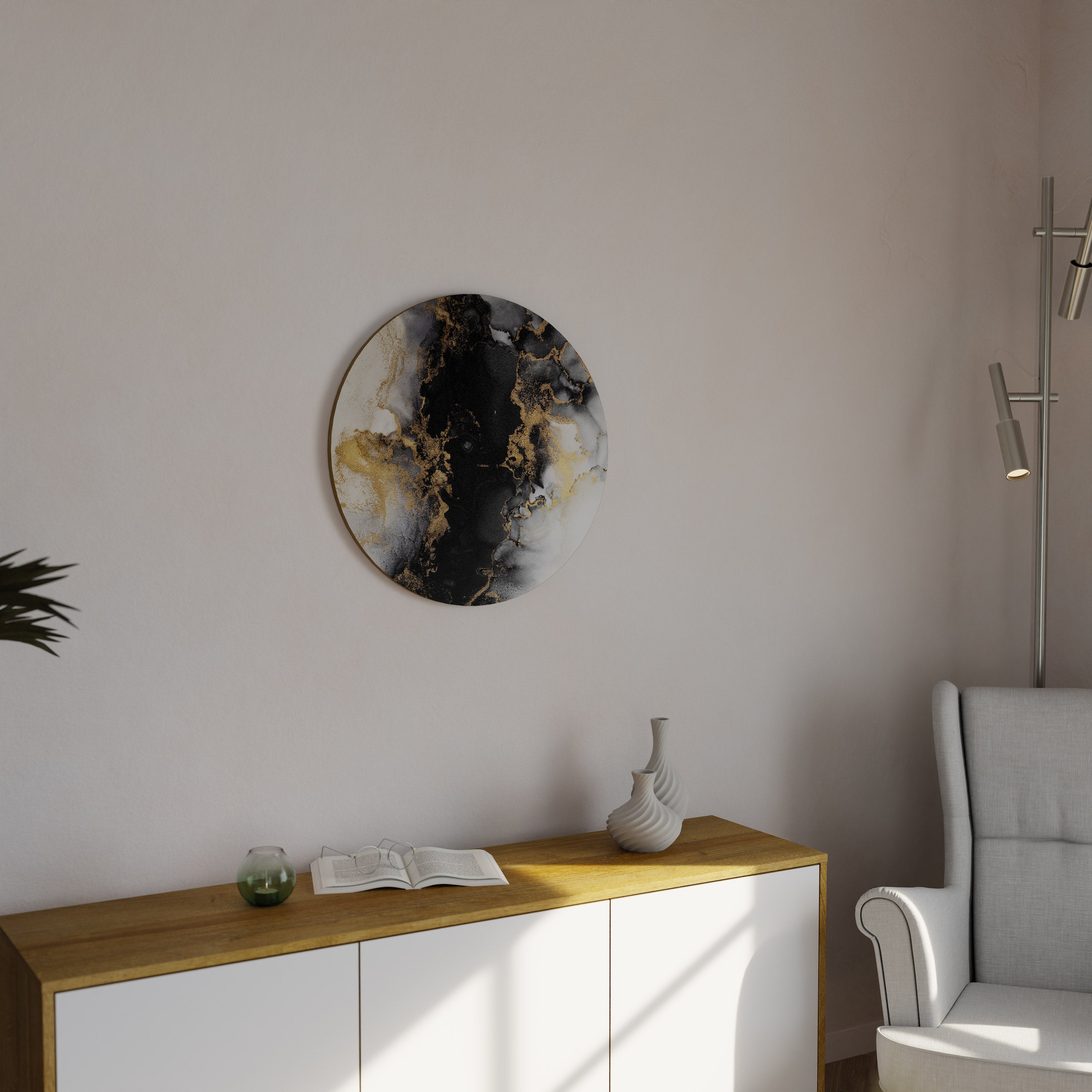 MARMOR VON MORGEN Runde Wandkunst