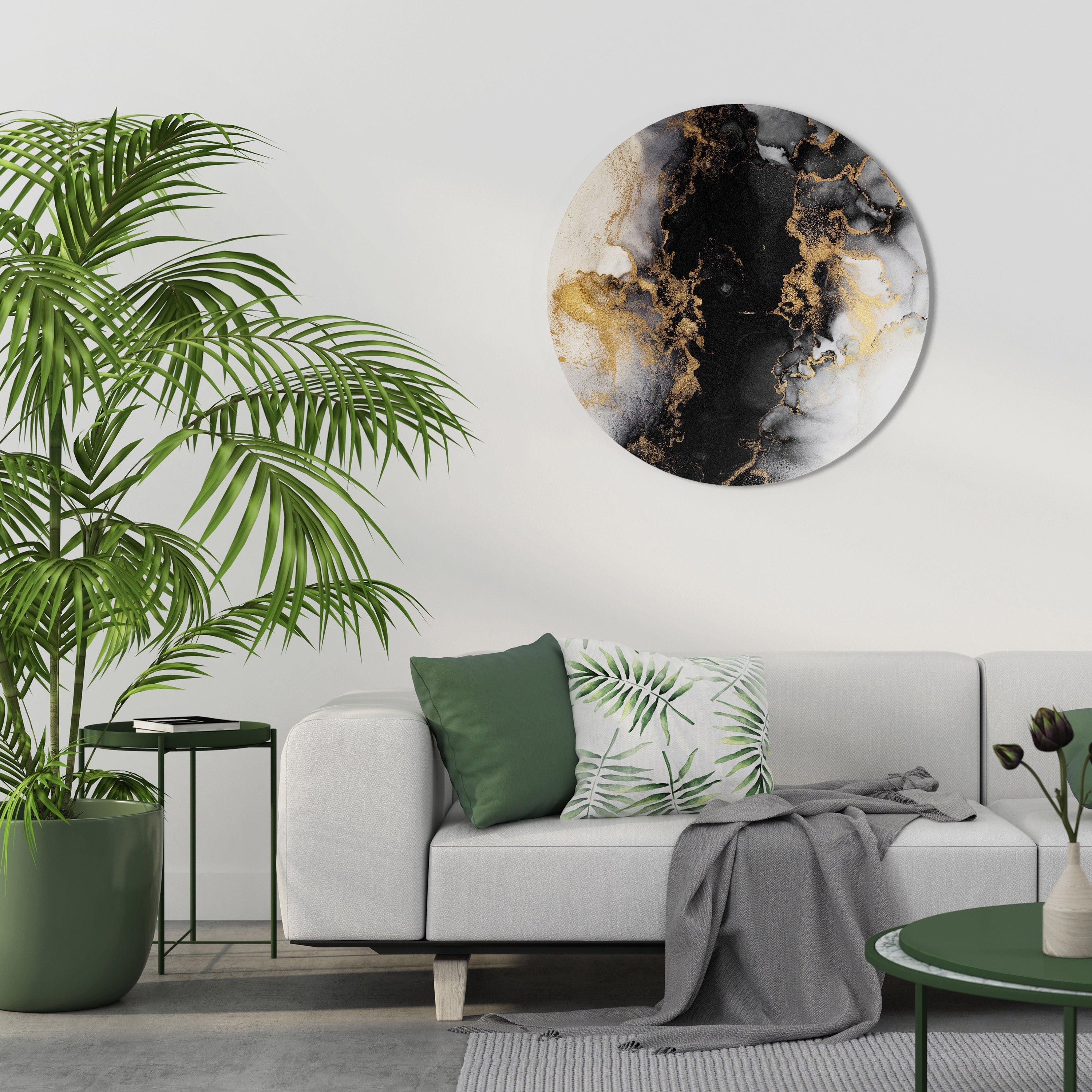 MARMOR VON MORGEN Runde Wandkunst
