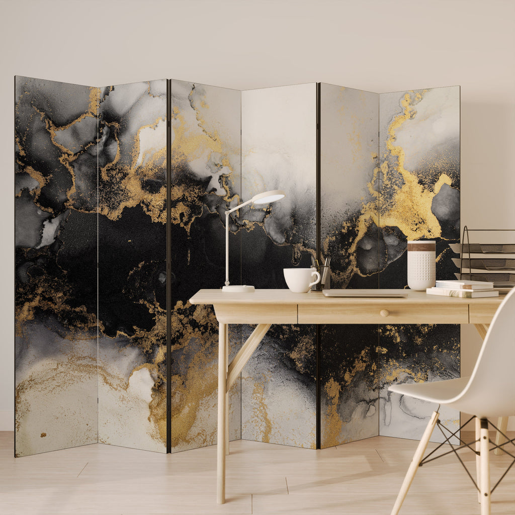 MARBLE OF TOMMORROW Decorative 6-Panel Room Divider