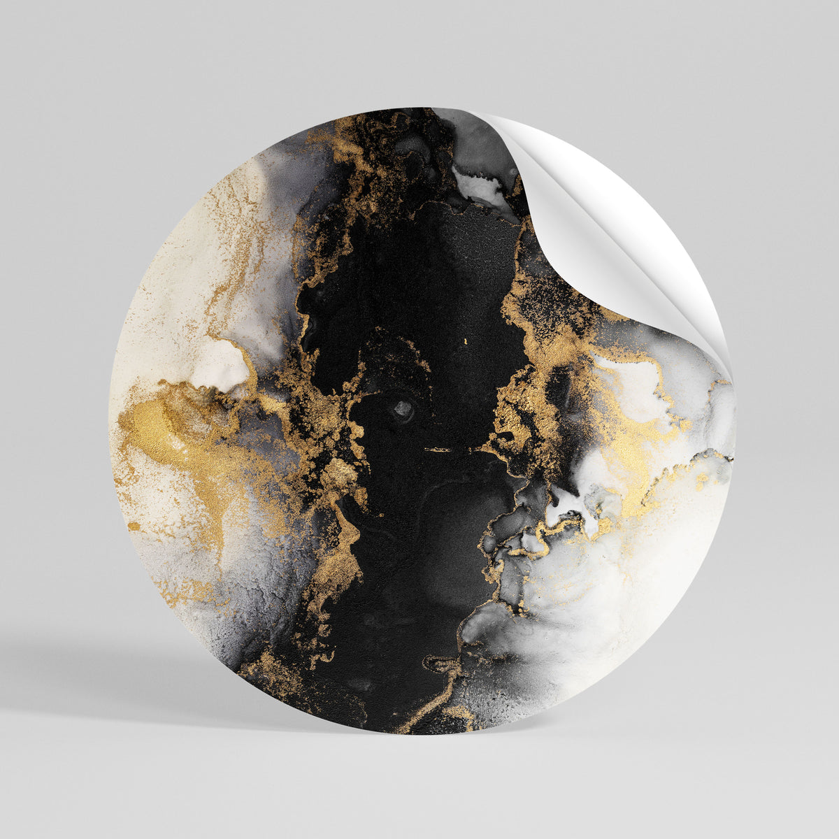 MARBLE OF TOMMORROW Runder Wandsticker zum Abziehen und Aufkleben